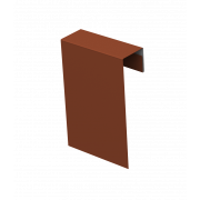 Соединительный профиль фибросайдинга 0,5 Satin с пленкой RAL 8004 терракота (2м)