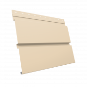 Софит металлический Квадро Брус без перфорации 0,45 Drap TX с пленкой RAL 1015 светлая слоновая кость