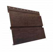 Софит металлический Квадро Брус без перфорации 0,45 Print Premium с пленкой Antique Wood TwinColor