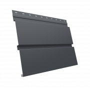 Софит металлический Квадро Брус без перфорации 0,5 Satin Matt TX с пленкой RAL 7024 мокрый асфальт