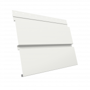 Софит металлический Квадро Брус без перфорации 0,5 Satin с пленкой RAL 9003 сигнальный белый