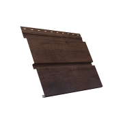 Софит металлический Квадро Брус с перфорацией 0,45 Print Premium с пленкой Antique Wood TwinColor