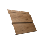 Софит металлический Квадро Брус с перфорацией 0,45 Print Premium с пленкой Pine Wood Fresh