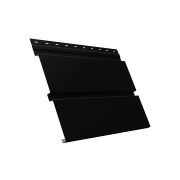 Софит металлический Квадро Брус с перфорацией 0,5 Satin с пленкой RAL 9005 черный