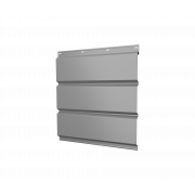 Софит металлический без перфорации 0,5 Satin с пленкой RAL 9006бело-алюминиевый