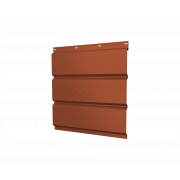 Софит металлический центральная перфорация 0,45 Drap TX с пленкой RAL 8004 терракота