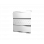 Софит металлический центральная перфорация 0,4 PE с пленкой RAL 9003 сигнальный белый