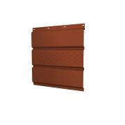 Софит металлический центральная перфорация 0,45 PE с пленкой RAL 8004 терракота