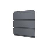 Софит металлический центральная перфорация 0,45 PE с пленкой RAL 9006бело-алюминиевый