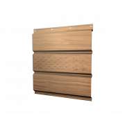 Софит металлический центральная перфорация 0,45 Print Elite с пленкой Honey Wood TwinColor