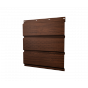 Софит металлический центральная перфорация 0,45 Print Elite с пленкой Choco Wood TwinColor