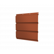 Софит металлический полная перфорация 0,45 Drap TX с пленкой RAL 8004 терракота