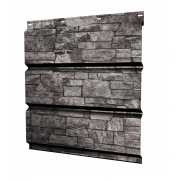 Софит металлический полная перфорация 0,45 Print Elite с пленкой Fine Stone TwinColor