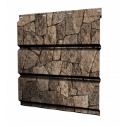 Софит металлический полная перфорация 0,45 Print Elite с пленкой King Stone TwinColor