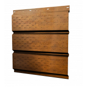 Софит металлический полная перфорация 0,45 Print Premium с пленкой Golden Wood Fresh TwinColor