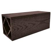 Столб Grand Line ДПК 100х100мм тиснение (на трубу) Венге 3м (ШТх4)