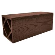 Столб Grand Line ДПК 100х100мм тиснение (на трубу) Шоколад 4м (ШТх4)