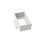 Соединитель перила прямой CM Railing 90х45 мм white wood (белое дерево) alu