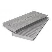 Террасная доска Grand Line 140мм вельвет и тиснение Массив Серый 3м (БШТ)