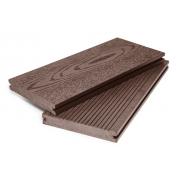 Террасная доска Grand Line 140мм вельвет и тиснение Массив Шоколад 3м (БШТ)