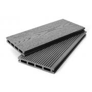 Террасная доска Grand Line 140мм вельвет и тиснение Графит 4м (БШТ)