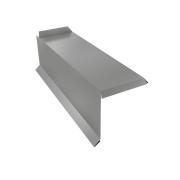 Планка торцевая сегментная 20мм Левая 0,5 Satin с пленкой RAL 9006бело-алюминиевый