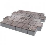 Плитка тротуарная SteinRus Армор высота 100мм гладкий ColorMix умбра