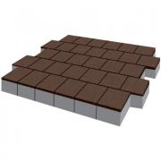 Плитка тротуарная SteinRus Армор высота 100мм гладкий Моноцвет коричневый
