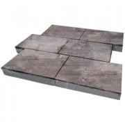 Плитка тротуарная SteinRus Парк Плейс высота 80мм гладкий ColorMix умбра