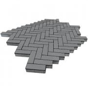 Плитка тротуарная SteinRus Паркет высота 60мм гладкий серый