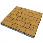 Плитка тротуарная SteinRus Старый город высота 60мм гладкий Моноцвет желтый