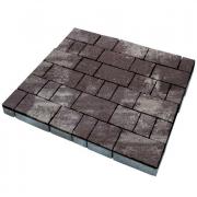 Плитка тротуарная SteinRus Старый город высота 60мм гладкий ColorMix браун