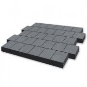 Плитка тротуарная SteinRus Валенсия высота 80мм гладкий серый