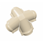 Четверник конька полукруглого 0,45 PE с пленкой RAL 1015 светлая слоновая кость