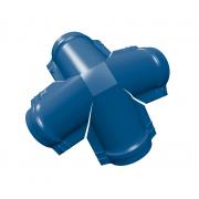 Четверник конька полукруглого 0,45 PE с пленкой RAL 5005 сигнальный синий