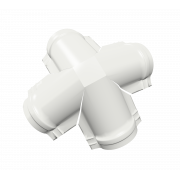 Четверник конька малого полукруглого 0,5 Satin с пленкой RAL 9003 сигнальный белый