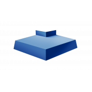 Угол отлива внешний 100 0,45 PE с пленкой RAL 5002 ультрамариново-синий