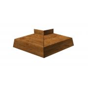 Угол отлива внешний 100 0,45 Print Elite с пленкой Golden Wood TwinColor