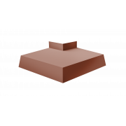 Угол отлива внешний 100 0,5 Satin Matt с пленкой RAL 8004 терракота