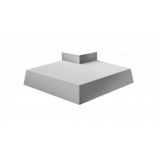 Угол отлива внешний 100 0,5 Satin с пленкой RAL 9006бело-алюминиевый