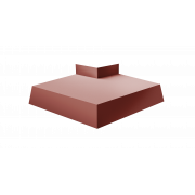 Угол отлива внешний 100 0,5 Satin с пленкой RAL 3009 оксидно-красный