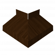 Угол отлива внешний 70 0,45 Print Elite с пленкой Choco Wood TwinColor