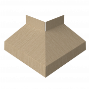 Угол отлива внешний 70 0,45 Print Elite с пленкой Milky Wood TwinColor