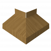 Угол отлива внешний 70 0,45 Print Elite с пленкой Honey Wood TwinColor