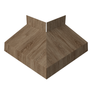 Угол отлива внешний 70 0,45 Print Elite с пленкой White Wood TwinColor