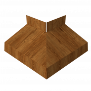 Угол отлива внешний 70 0,45 Print Elite с пленкой Golden Wood TwinColor