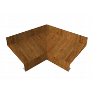 Угол отлива внутренний 70 0,45 Print Elite с пленкой Golden Wood TwinColor