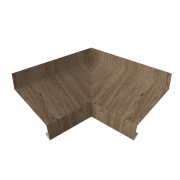 Угол отлива внутренний 70 0,45 Print Elite с пленкой White Wood TwinColor