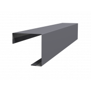 Угол внешний простой фальц 0,45 Drap RAL 7004 сигнальный серый (2м)