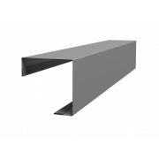 Угол внешний простой фальц 0,45 PE с пленкой RAL 9006бело-алюминиевый (3м)